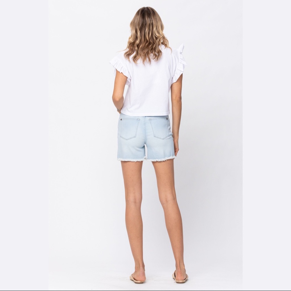 Last 1! Judy blue high waist bleached shorts! XL - Picture 9 of 15